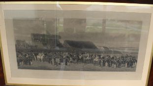 AFTER HENRY BARRAUD "Punches town 1868 Royal vist", black and white engraving by T L SANGER,