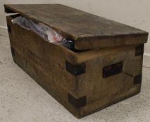 A pine tack box, together with a quantity of various horse tack, blankets, etc,