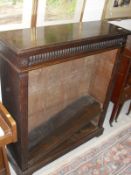 A late Victorian mahogany open bookcase,