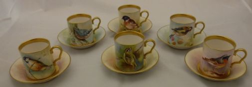 A set of six Caverswall Fine Bone China coffee cans or cabinet cups,