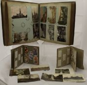 A circa 1900 postcard album containing various postcards to include postcards of HMA Delta, HMA