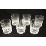 A set of six Baccarat "Harmonie" design cut glass whisky tumblers CONDITION REPORTS