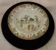 An early 19th Century Chinese polychrome decorated plate,