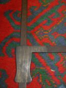 A late Victorian 48"" forestry type caliper tree measure with turned wooden handle
