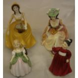 A Coalport "Ladies of Fashion" figurine "Constance", a Royal Doulton figurine "Kathleen" (HN2933),