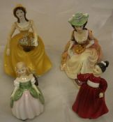 A Coalport "Ladies of Fashion" figurine "Constance", a Royal Doulton figurine "Kathleen" (HN2933),