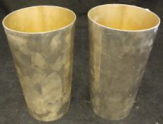 Two large James Dixon & Son electro-plated Conicle Cups