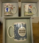 WITHDRAWN - Two boxes of assorted commemorative mugs including Ashes Centenary,