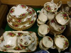 A collection of Royal Albert ""Old Country Roses"" tea wares (6 place settings)