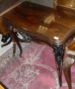 A 19th Century rosewood card table int he Louis XV style,