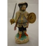 An early 19th Century Derby porcelain figure of the actor James Quinn as Sir John Falstaff,