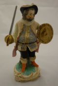 An early 19th Century Derby porcelain figure of the actor James Quinn as Sir John Falstaff,