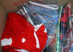 A box containing assorted Jacqmar silk scarves and other mid 20th Century silk scarves