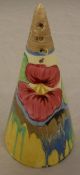 A Clarice Cliff Bizarre Fantasque "Pansies" sugar sifter,