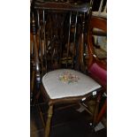 An early 20th Century oak gaste-leg table on barley twist supports,