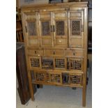 A Chinese pine food cupboard,