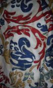 Two pairs of cotton interlined Textra "Pamyr" curtains CONDITION REPORTS First pair