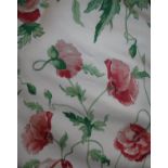 A collection of curtains to include a pair of Laura Ashley "Freshford Pink" pattern curtains,