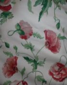 A collection of curtains to include a pair of Laura Ashley "Freshford Pink" pattern curtains,