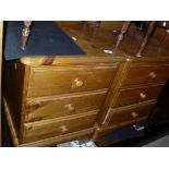 A 20th Century mahogany open bookcase, a mahogany 20th century canterbury, two mahogany side tables,