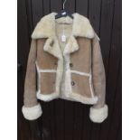 A Mary Quant sheepskin jacket bearing Mary Quant label to the interior