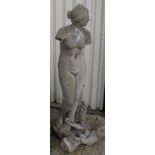A composite stone garden statue of Venus