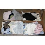 Four boxes of assorted ladies clothing to include T-shirts , jumpers etc by Crew, Gap,