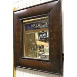 A rectangular wall mirror with oyster walnut veneered frame CONDITION REPORTS