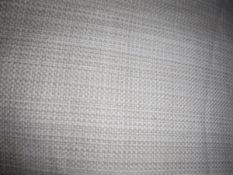 A pair of woven interlined curtains of oatmeal colour
