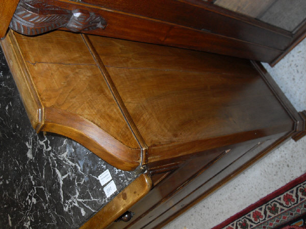 A 19th Century Continental walnut commode or washstand, - Image 6 of 10