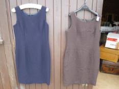 A Catherine Walker of London navy shift dress together with a Catherine Walker of London brown