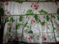 A collection of curtains to include four pairs of glazed cotton interlined curtains,
