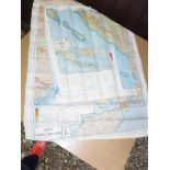 Two World War II silk maps,