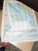 Two World War II silk maps,