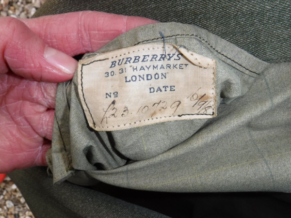 A vintage Burberry green mac bears label inside inscribed "Burberrys, 30-31 Haymarket London, - Image 2 of 2