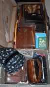 Two boxes of various silk and other vintage scarves,