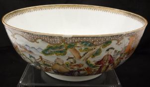 A Chinese Qianlong period porcelain fruit bowl with figural panel decoration,