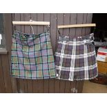 A Wallace Collection kilt in MacDonald of Clanranald tartan together with a Fitz 2 Designs kilt,
