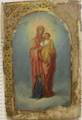 A 19th CENTURY GREEK SCHOOL “Mary and the Christ Child”,