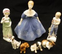 A Royal Doulton figure "Tom" (HN2864), another "Ruth" (HN2799),