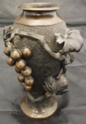 A Japanese Meiji period bronze vase,