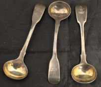 A pair of George IV silver mustard spoons (by Edward Farrell, London 1822),