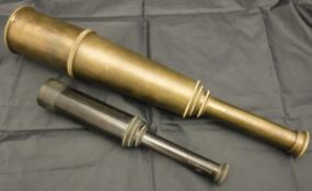 A replica 15" three draw telescope stamped "W. Ottway & Co.