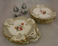 A collection of various pottery and porcelain including a pair of Royal Worcester Fine Porcelain