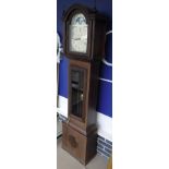 A modern mahogany cased long case clock,