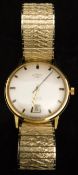 A gold plated cased Rotary gent's wristwatch 21 jewels automatic with date aperture and Speidel