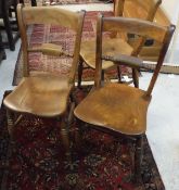 Eight assorted country chairs to include elm seated Oxford bar backs,