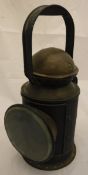 A Victorian GWR copper and painted tin railway signalling lamp No'd.
