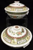A pair of 20th Century Chinese polychrome decorated tureens and covers,