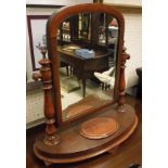 A late 19th / early 20th Century mahogany dressing table mirror